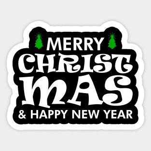 Merry christmas and happy new year  Christmas gift Sticker